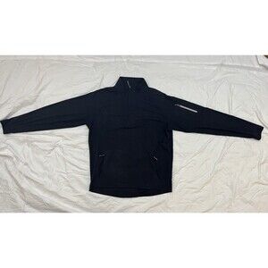 Peter Millar Men's Golf 1/4 Zip Fleece Pullover - Medium - Navy Blue